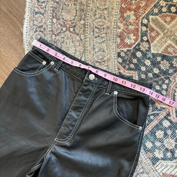 Free People It Factor Vegan Leather Straight Leg Pants - Picture 5 of 10